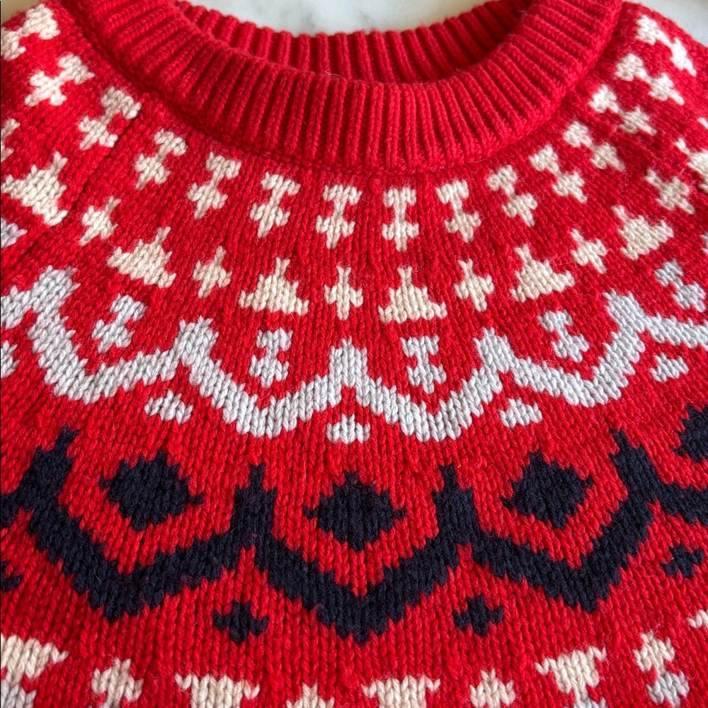 J Crew Fair Isle Sweater XS Merino Wool blend - Picture 7 of 8